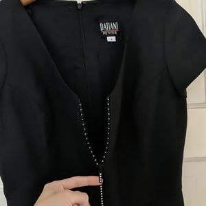 Vintage and Retro Gorgeous Black Jumpsuit w Jewels